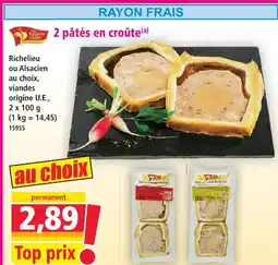 Norma 2 pâtés en croûte(a) offre