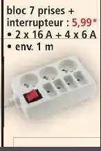 Norma Bloc 7 prises avec interrupteur offre
