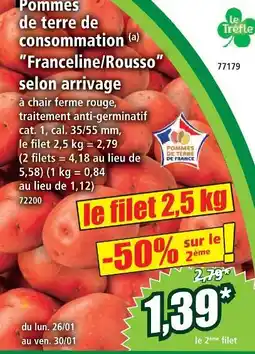 Norma Pommes de terre de consommation franceline/rousso offre