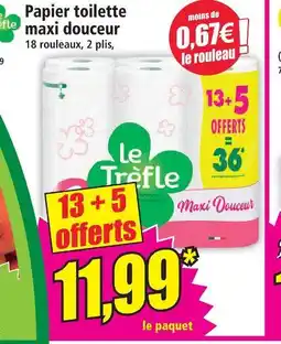 Norma Le trèfle` papier toilette maxi douceur offre