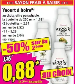 Norma Siggi's skyr yaourt à boire vanille offre