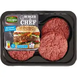 Carrefour Market Socopa 4 burgers du chef 5% m.g. socopa offre