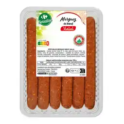 Carrefour Market Carrefour 6 merguez de bœuf halal carrefour sensation offre