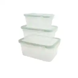 Carrefour Carrefour home set de 3 boîtes de conservation offre