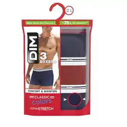 Carrefour Dim boxers homme classic colors offre