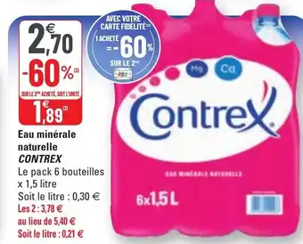 G20 Eau minerale naturelle concentrex offre