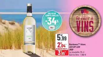 G20 Bordeaux blanc Léo by léo 2020 offre
