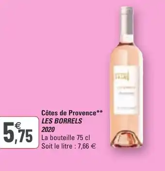 Côtes de provence les borrels 2020