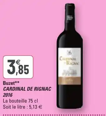 G20 Buzet cardinal de rignac 2016 offre