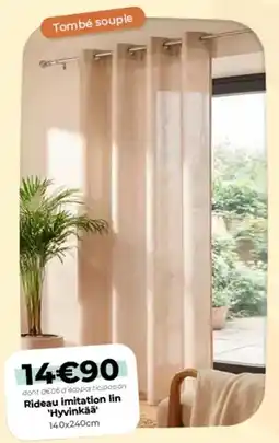 L'incroyable Rideau intation lin offre