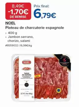 Costco Plateau de charcuterie espagnole offre
