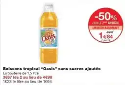 Monoprix Oasis - bolssons tropical oasis sans sucres ajoutés offre