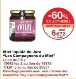 Monoprix Jura - miel liquide du offre
