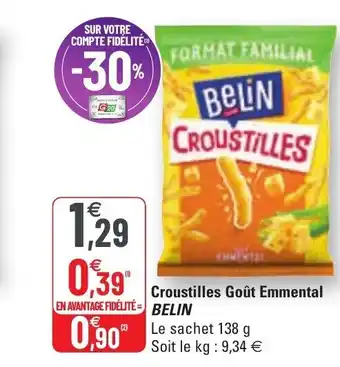 G20 Croustilles goût emmental bellin offre