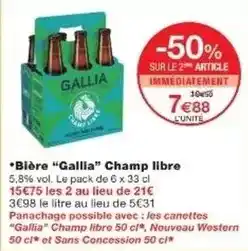 Monoprix Gallia - bière offre