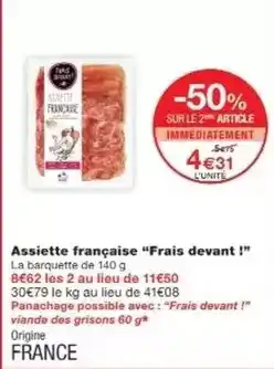 Monoprix Francaise - assiette française frais devant offre