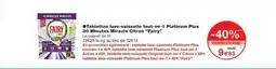 Monoprix Fairy - tablettes lave-vaisselle tout en 1 platinum plus 30 minutes micro-citron offre