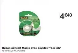 Monoprix Scotch - ruban adhésif magic avec dévidoir offre