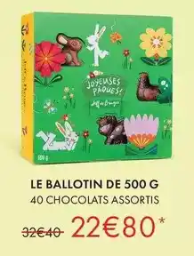 Jeff de Bruges Le ballotin de 500 g offre