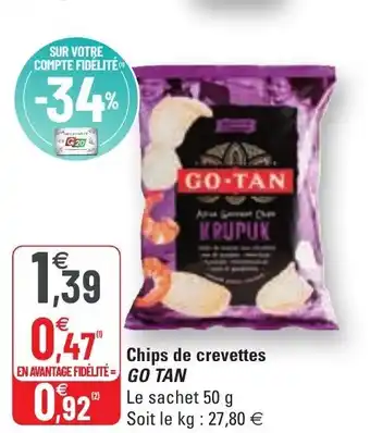 G20 Chips de crevettes go tan offre