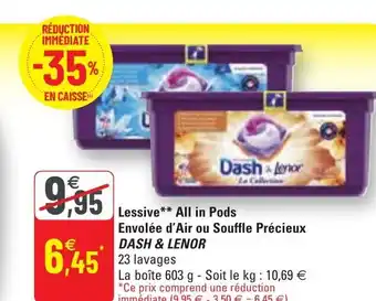 G20 Lessive all in pods Envolée d'air ou souffle offre