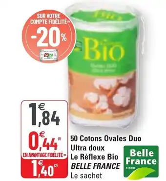 G20 50 cotons ovales duo ultra doux offre