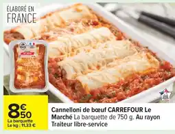 Carrefour CARREFOUR Cannelloni de bœuf offre
