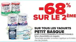 Carrefour Market SUR TOUS LES YAOURTS PETIT BASQUE offre