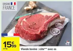 Carrefour Viande bovine: côte avec os offre