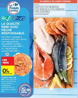 Carrefour Crevette rose cuite ASC offre