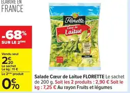 Carrefour FLORETTE Salade Cœur de Laitue offre