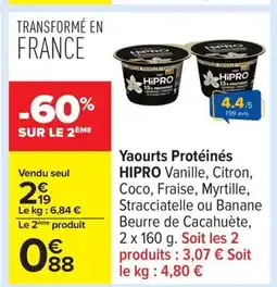 Carrefour HIPRO Yaourts Protéinés offre