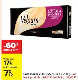 Carrefour VELOURS NOIR Café moulu offre