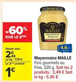 Carrefour MAILLE Mayonnaise offre