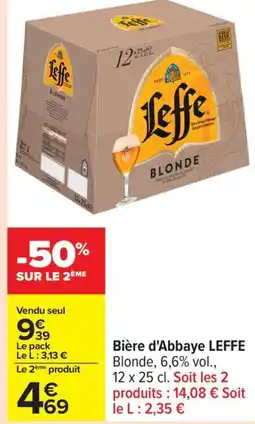 Carrefour LEFFE Bière d'Abbaye offre