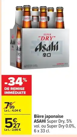 Carrefour ASAHI Bière japonaise offre