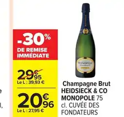 Carrefour HEIDSIECK & CO MONOPOLE Champagne Brut offre