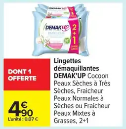 Carrefour DEMAK'UP Lingettes démaquillantes offre