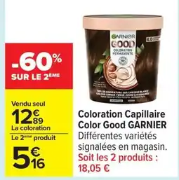 Carrefour GARNIER Coloration Capillaire Color Good offre