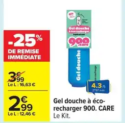 Carrefour CARE Gel douche éco-recharger recharge offre