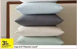 Carrefour Linge de lit Polycoton recyclé offre