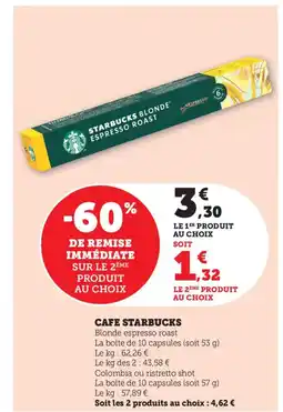 Bi1 STARBUCKS Cafe offre