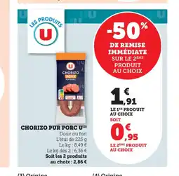 Bi1 U Chorizo pur porc offre