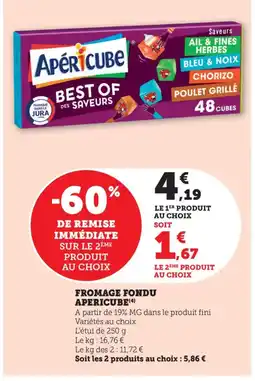 Bi1 APERICUBE Fromage fondu offre