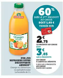 Bi1 ANDROS Pur jus refrigere offre decouverte offre