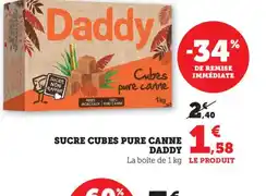 Bi1 DADDY Sucre cubes pure canne offre