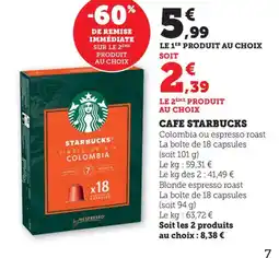 Bi1 STARBUCKS Cafe offre