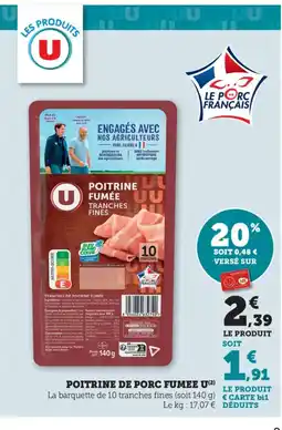 Bi1 U Poitrine de porc fumee offre