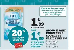 Bi1 U Adoucissant concentre source de fraicheur offre