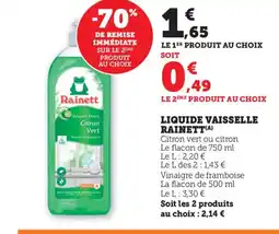 Bi1 RAINETT Liquide vaisselle offre